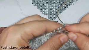 МК Шаль "Лира"/Обучающее видео для начинающих/Вязание спицами/ с 25 по 46 ряд/часть 2