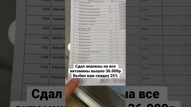 Постригся в Invitro за 27.000 Анализы на все витамины  полное видео на ютуб канале