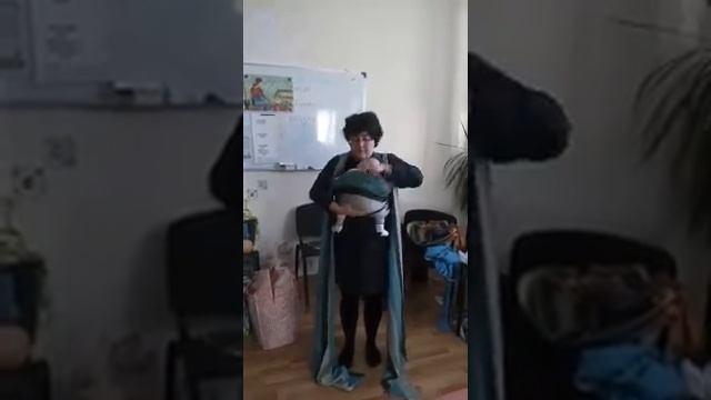 Крест над карманом. Тканый шарф. Намотка слинга смотреть онлайн