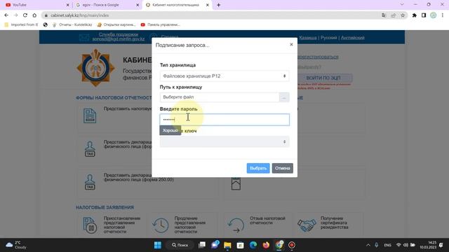 Как заполнить и сдать 250 декларацию через egov.kz