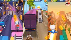 МОЙ ГОВОРЯЩИЙ ТОМ БЕГ ЗА ЗОЛОТОМ #64 МАРАФОН Анджела Кот Том и Хэнк мультик игра видео для детей #М