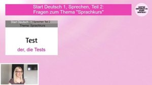 Goethe Zertifikat A1, Start Deutsch 1, Sprechen, Teil 2: Разбор вопросов по теме "Языковой курс".