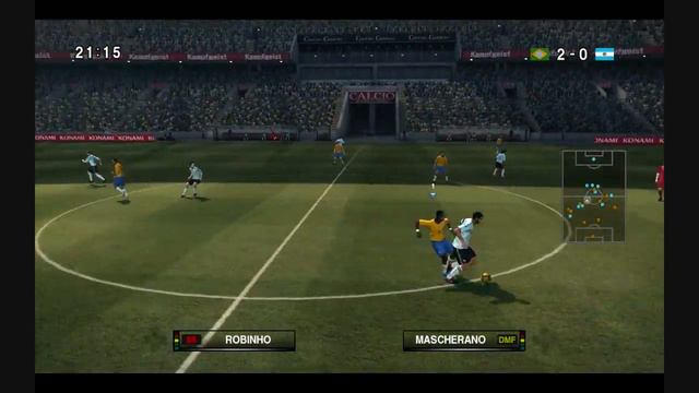 PES 2010 PC - Brazil vs Argentina HD4850 Gameplay смотреть онлайн