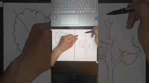 Как нарисовать дерево за 3 минуты How to draw a tree in 3 minutes