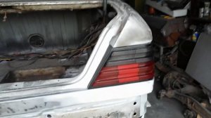Подгонка заднего бампера мерседес W 124 купе.