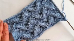 3D Узор спицами - объёмная ажурная коса