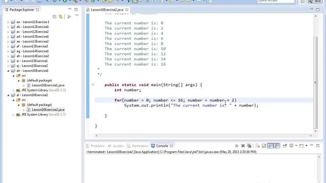 16y - Learn Java "for" Loops - Exercise 2 смотреть онлайн