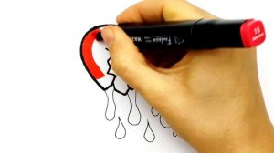 Как нарисовать красивое разбитое сердце. Рисунки для срисовки на День Влюбленных.