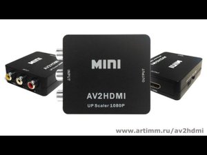 Мини AV2HDMI Конвертер в работе за 10$