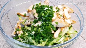 Салат с яичными блинчиками - загадка для гостей. Salad with egg pancakes.