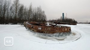 Зимняя прогулка по гавани в Кронштадте [4K] / Winter harbor walk in Kronstadt