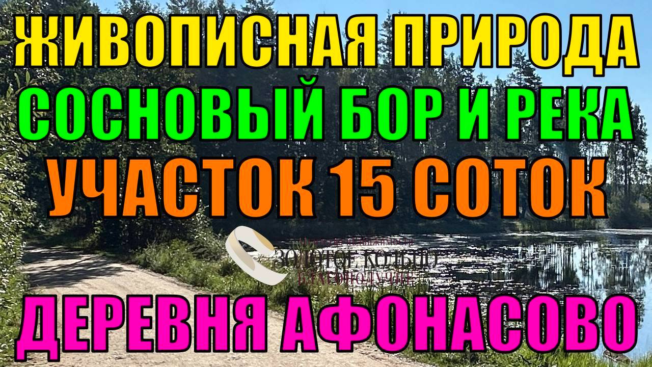 ЭКСКЛЮЗИВНЫЙ УЧАСТОК 15 сот. с выходом в сосновый бор и рекой, д. Афонасово, Александровский р-н