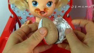 Куклы Пупсики ВКУСНЫЙ ОБЕД И СЮРПРИЗЫ КИНДЕР Как Мама Кормит Девочек