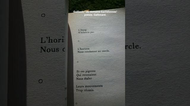 Guillevic "du domaine Euclidiennes" poésie. Gallimard. lu par Renaud Allirand (2)