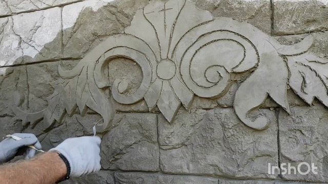 Из бетона своими руками узор смотреть онлайн