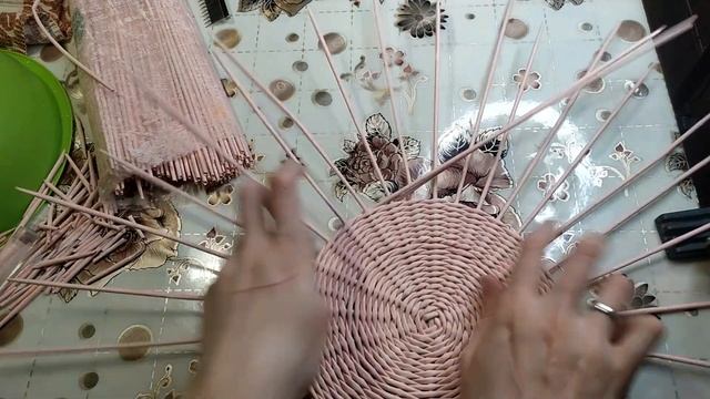 Плетёный поднос с ручками | Мастер класс | Бумажная лоза