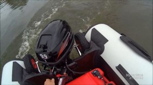 первый выход лодки ПВХ   RiverBoats и мотора HIDEA 9,915