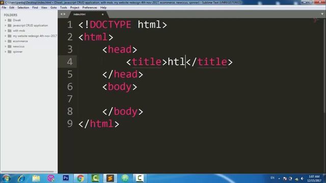 HTML5 PAGE STRUCTURE ( DOCTYPE, HTML, HEAD, BODY, TITLE)