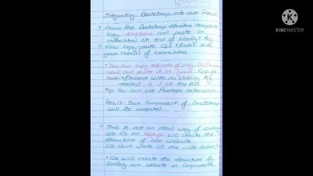 ReactJS Handwritten notes| Code with harry lecture