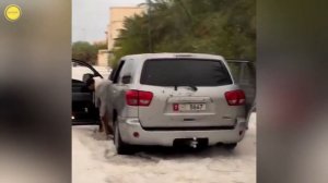 Dubai Destroyed and Sinking! Super hail storm and Major flooding bombarded Dubai