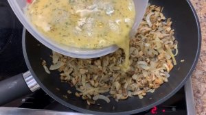 Интересный вариант как приготовить яйца I Что приготовить из яиц I Омлет с грибами вешенкой