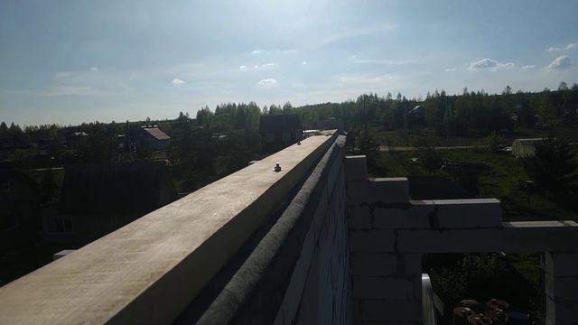 Строим дом. Часть 63. Мауэрлат. Сорвал спину на подъёме бетона.