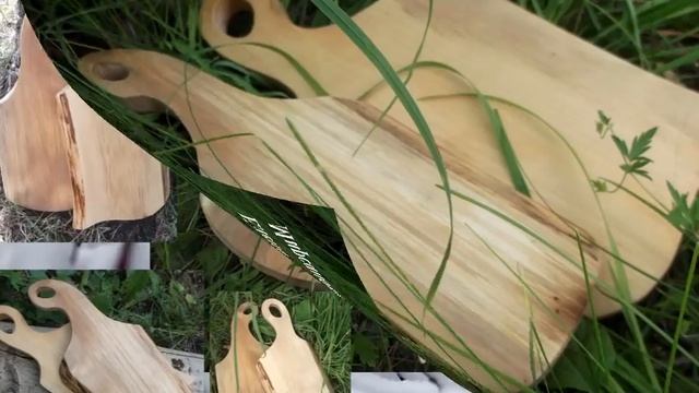 Разделочные доски из цельного куска дерева Cutting boards from a single piece of wood birch ash смотреть онлайн