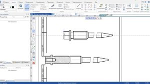 T-Flex CAD. Местный разрез на проекции с разрывом.
