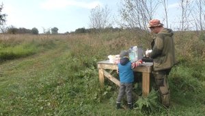 Рыбалка с сыном на водохранилище, в Тульской области.