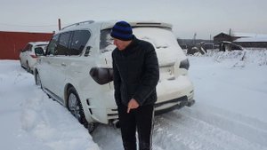 Батл INFINITI QX60, QX80 и ГАЗЕЛЬ NEXT по глубокому снегу часть 1 из 7