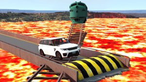 Тачки против Лавы в игре BeamNG.Drive!