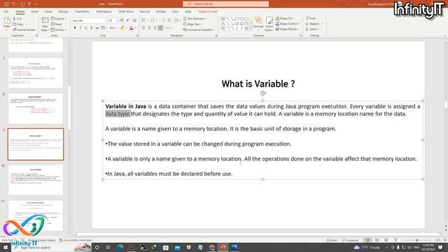 What is Variable in Java (Burmese Tutorials) @Infinity_IT_Channel_Vlog JavaDataType