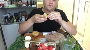 Холодец jelly 果凍 деревенский завтрак MUKBANG eating show
