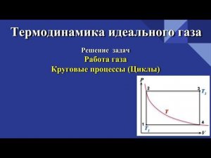 Термодинамика - Решение задач -  Работа идеального газа в цикле