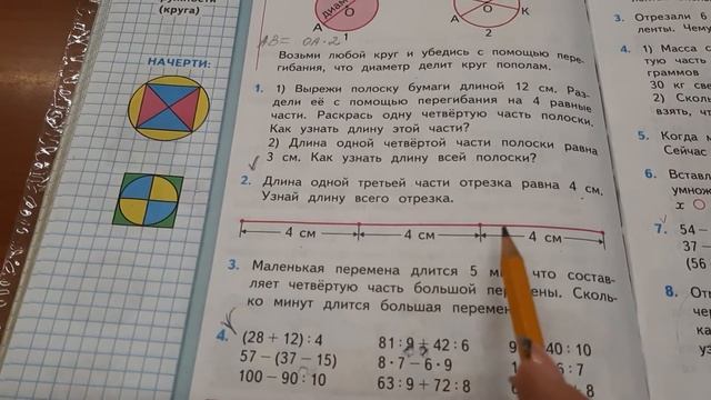 Математика. Окружность. Диаметр. Хорда. Решение задач. смотреть онлайн