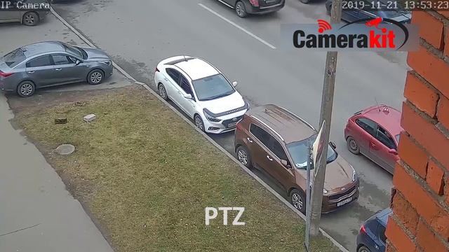 Пример записи с поворотной WiFi камеры для улицы c LED подсветкой и 5-ти кратным увеличением GBM20