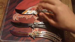 cs go butterfly knife comparison: asiimov vs night  vs anodized fade