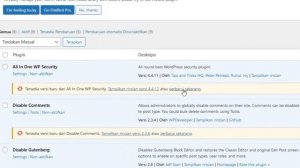 Cara Upgrade (Update) Plugin WordPress  - Belajar WordPress