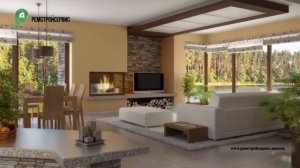 Проект дома в стиле Хай-Тек. Недорогой одноэтажный дом с гаражом и террасой. Ремстройсервис H-29