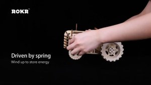 Деревянный механический конструктор Трактор Robotime Tractor