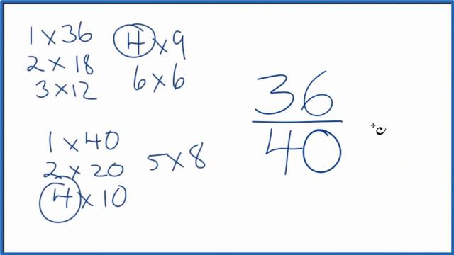 How to Simplify the Fraction 36/40 смотреть онлайн