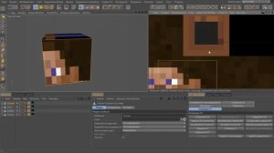 [Cinema 4D]-Текстурирование Minecraft Персонажа.