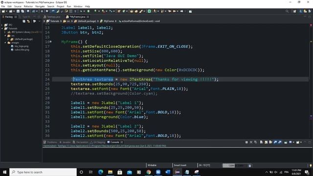 Java GUI Tutorial #39 - Word Counter App In Java GUI Using JTextArea Class, JScrollPane And linewra