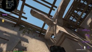 Легкий выход на B Side Dust 2, смок в окно и двери CS:GO 64 Tickrate