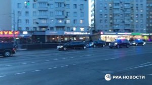 Кортеж Лукашенко в Москве