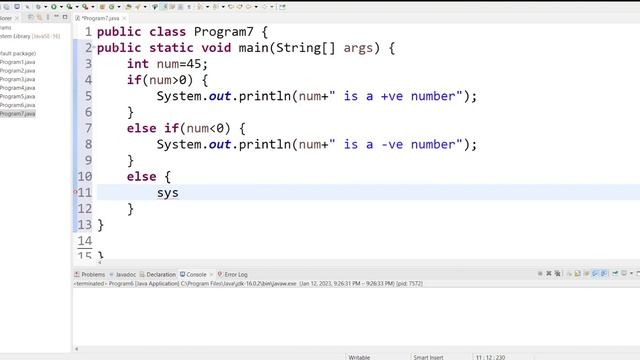 Check Whether a Number is Positive or Negative in Java| Hindi | #javaprogramming смотреть онлайн