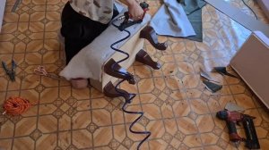 Простой пуф своими руками. Делаем пуфик. Как сделать пуфик. Пуф за час. Пуфик DIY.  Сделай пуф сам.