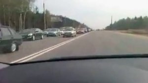 Пробка на Киевском шоссе 1 мая