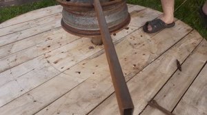Детская карусель из кабельного барабана и ступицы своими руками ч. 2
