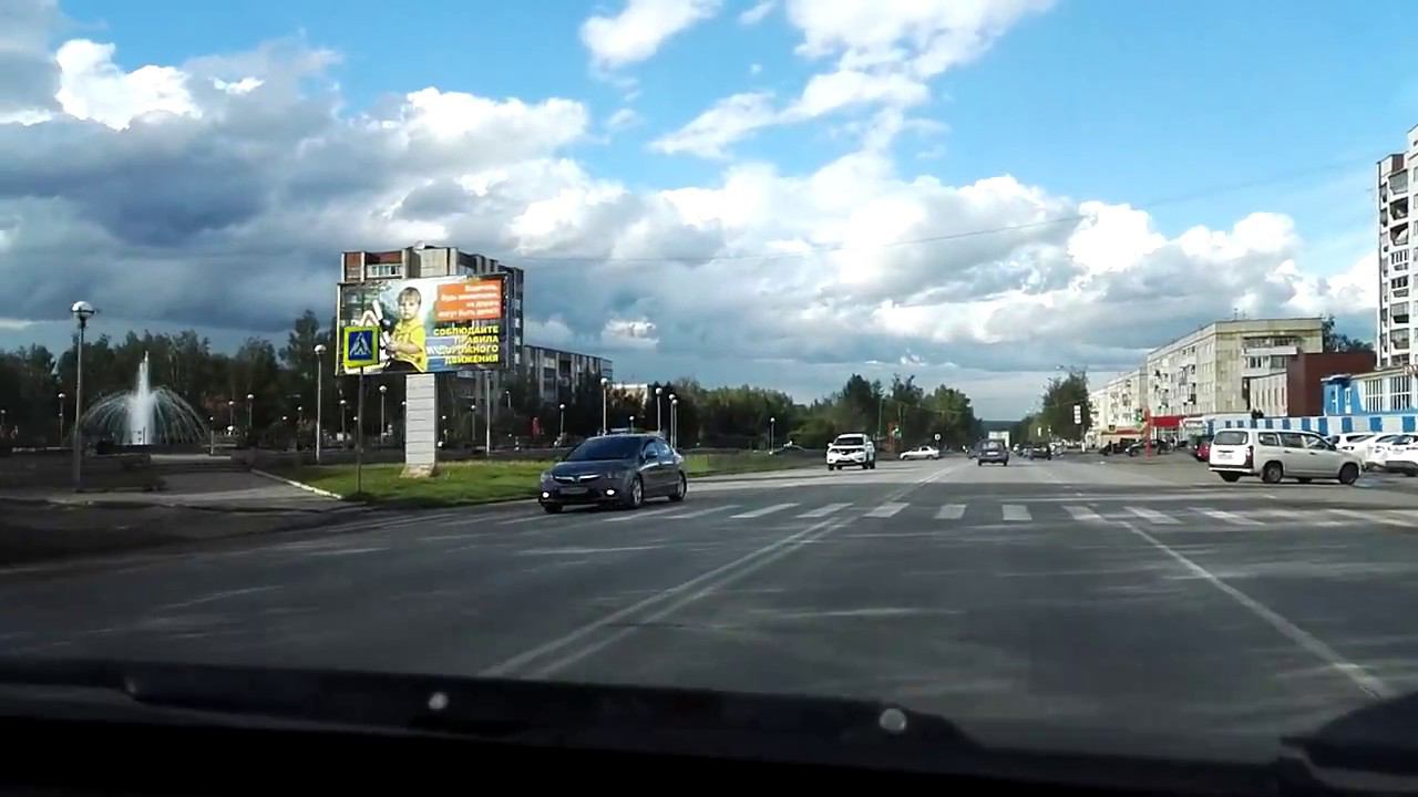 проспект Победы, город Юрга (из авто) 2017